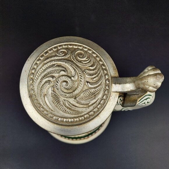 Vintage 1978 Avon Fishing Lidded Beer Stein Mug Rainbow Trout Hunting Dog - Picture 6 of 8